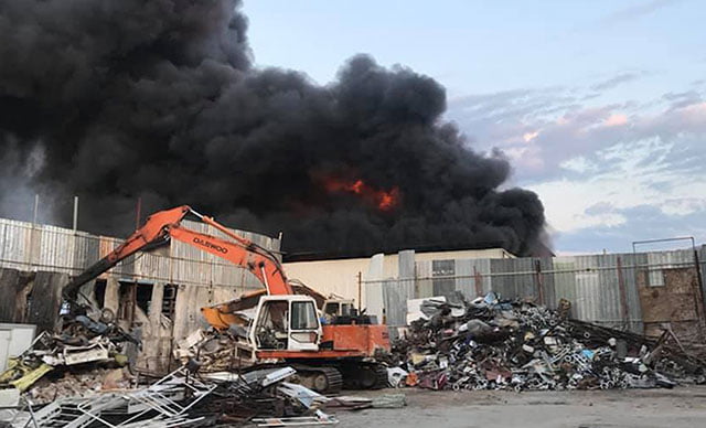 Geri dönüşüm atölyesinde yangın
