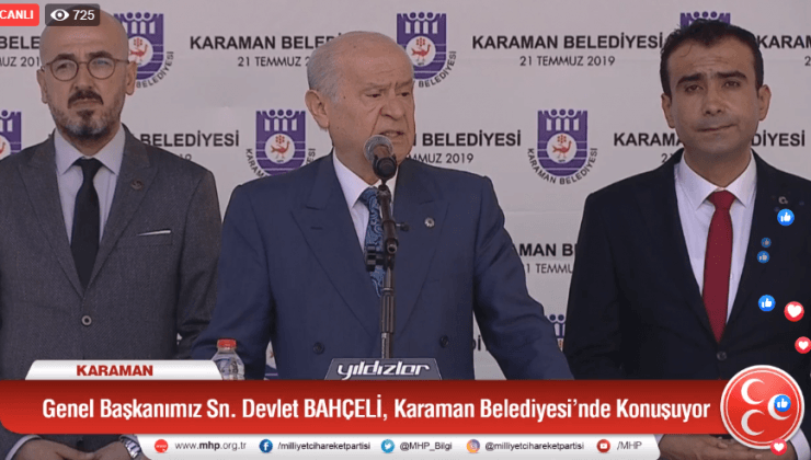 Bahçeli Karaman Türkçe’nin bayraklaştığı vatan köşesidir