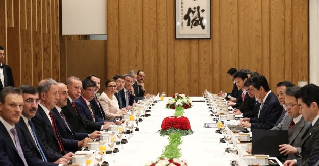 Erdoğan, Japonya Başbakanı Abe ile çalışma yemeğine katıldı