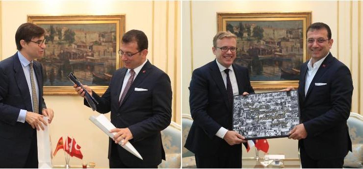 Fransa Büyükelçisi ile İspanya Büyükelçisinden İmamoğlu’na tebrik ziyareti
