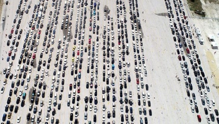 Görüntü Türkiye’den! Kilometrelerce uzuyor