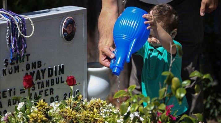 Edirnekapı Şehitliği’nde kabir ziyareti