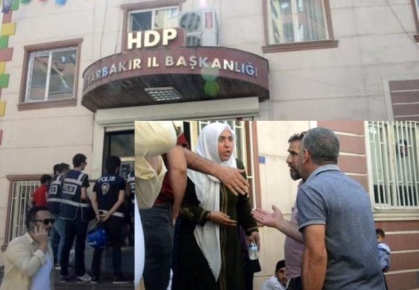 Oğlu dağa kaçırılan Anne HDP Binasını bastı Cam Çerçeve indirdi