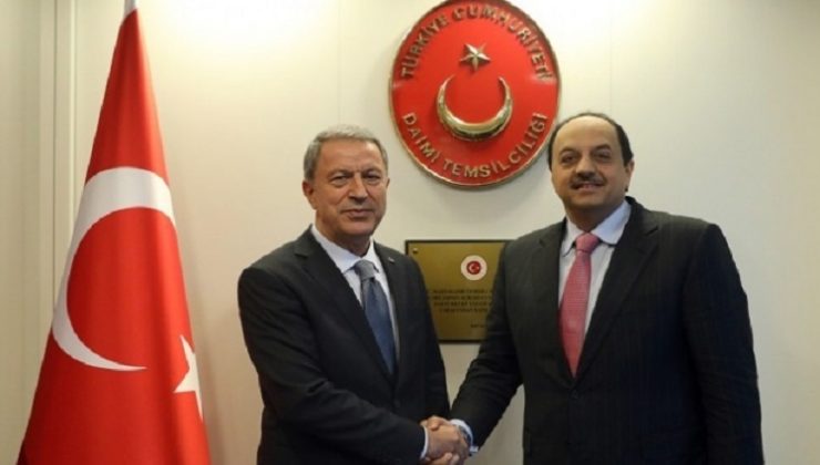 Bakan Akar, Katar Başbakan Yardımcısı Al Attiyah ile bir araya geldi