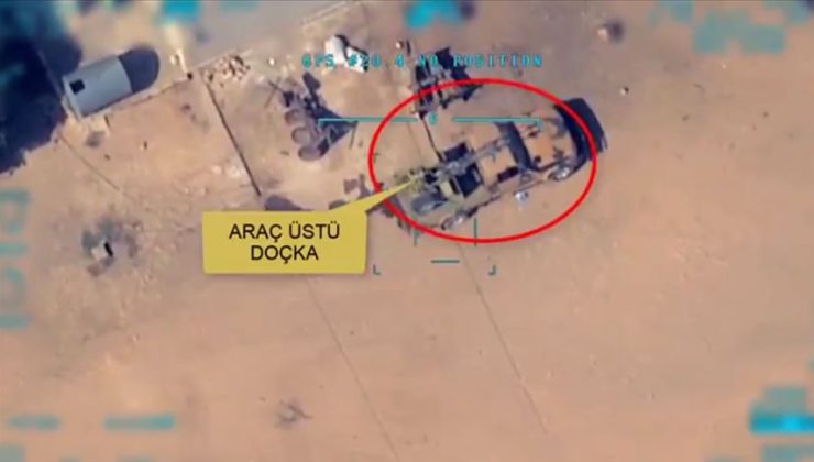 Teröristlere ait araç tam isabetle imha edildi