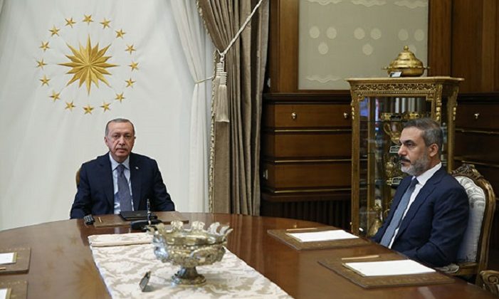 Cumhurbaşkanı Erdoğan, Hakan Fidan ile görüştü