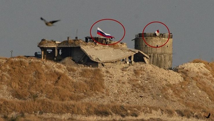 YPG, Rusya bayrağı astı