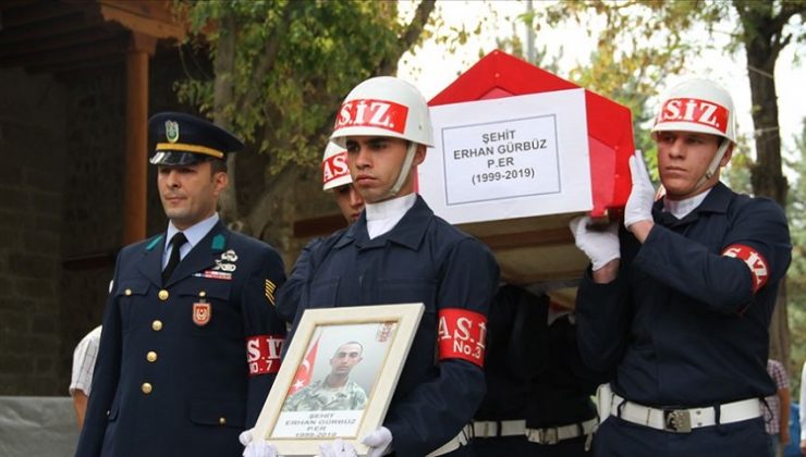 Şehit asker Erhan Gürbüz son yolculuğuna uğurlandı