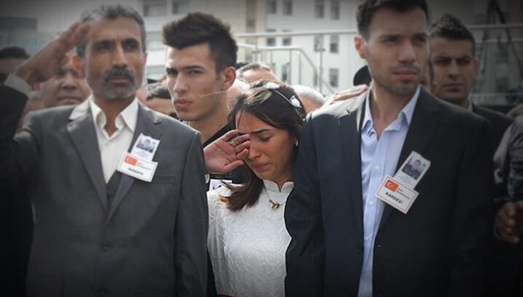 Şehide acı veda! Gelinliğiyle son yolculuğuna uğurladı