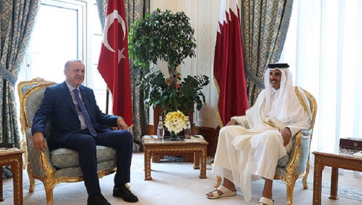 Cumhurbaşkanı Erdoğan, Katar emiri Al Sani ile görüştü