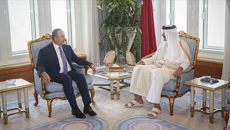 Çavuşoğlu Katar Emiri Al Sani tarafından kabul edildi