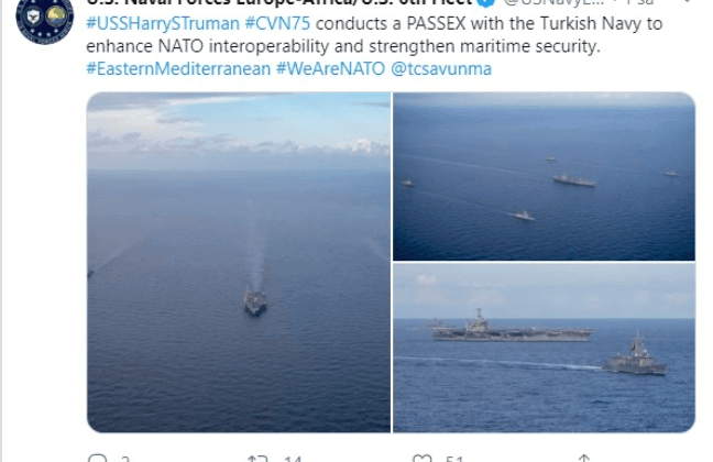 Doğu Akdeniz’de dikkat çeken anlar! Türk gemileri eşlik etti