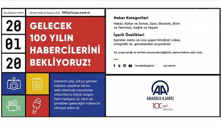 AA’dan genç iletişimciler için ‘Gelecek 100 Yılın Habercileri’ projesi