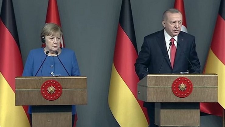 Cumhurbaşkanı Erdoğan’la Merkel görüştü!