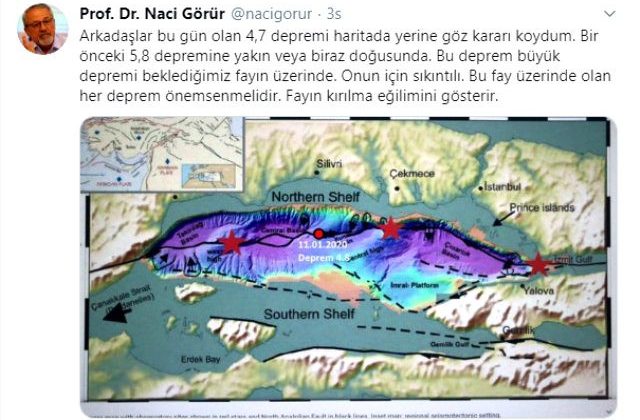Ünlü profesör deprem sonrası ‘sıkıntılı’ dedi, haritayla uyardı