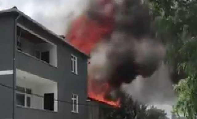 Göktürk’te korkutan yangın