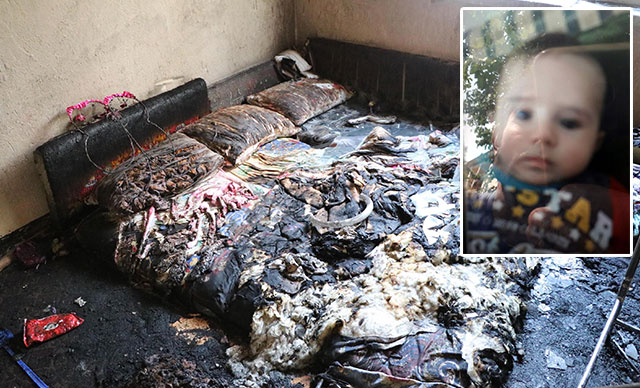 Evde çıkan yangında 5 aylık bebek öldü