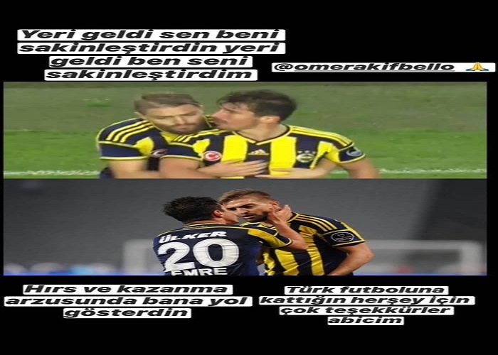 Caner Erkin’den Emre Belözoğlu’na duygusal veda