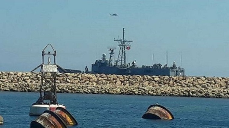 Türk savaş gemisi ve helikopteri Libya’da