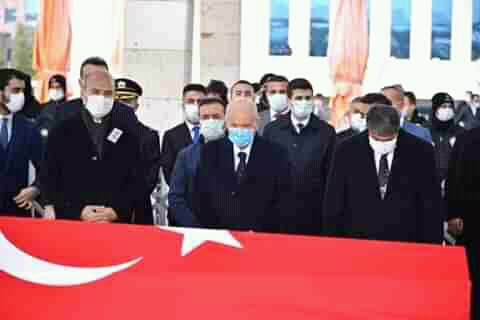 Bahçeli Şehit polis Gülmez’in cenazesine katıldı