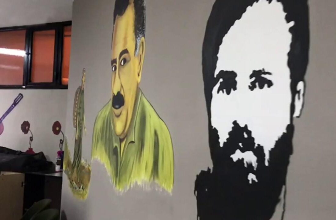 Soylu HDP ilçe binasında PKK elebaşı Öcalan’ın posterlerini gösteren video paylaştı