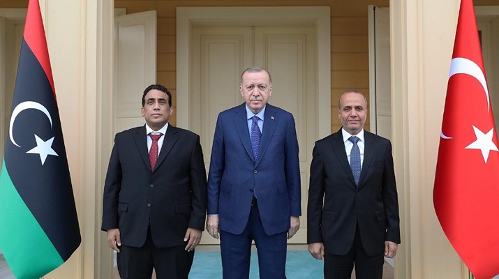 Cumhurbaşkanı Erdoğan, Libya Başkanlık Konseyi Başkanı Menfi’yi kabul etti