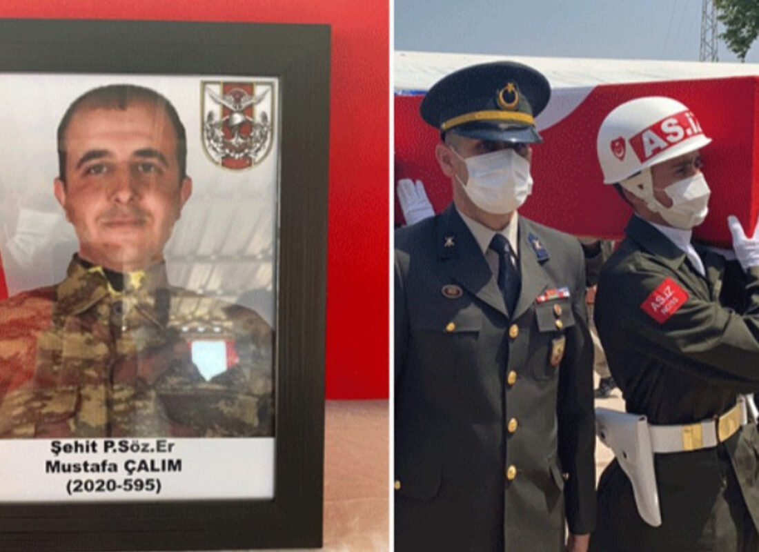 Şehit Sözleşmeli Er Mustafa Çalım son yolculuğuna uğurlandı