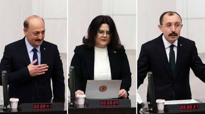 3 yeni bakan TBMM’de yemin etti