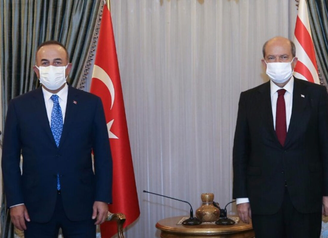 KKTC Cumhurbaşkanı Tatar, Dışişleri Bakanı Çavuşoğlu’nu kabul etti