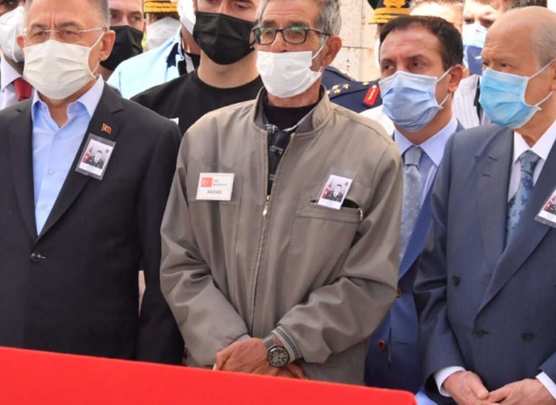 Şehit Hüseyin Keleş’i uğurlamaya mhp lideri katıldı