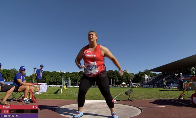 Milli atlet Pınar Akyol gülle atmada Avrupa şampiyonu oldu