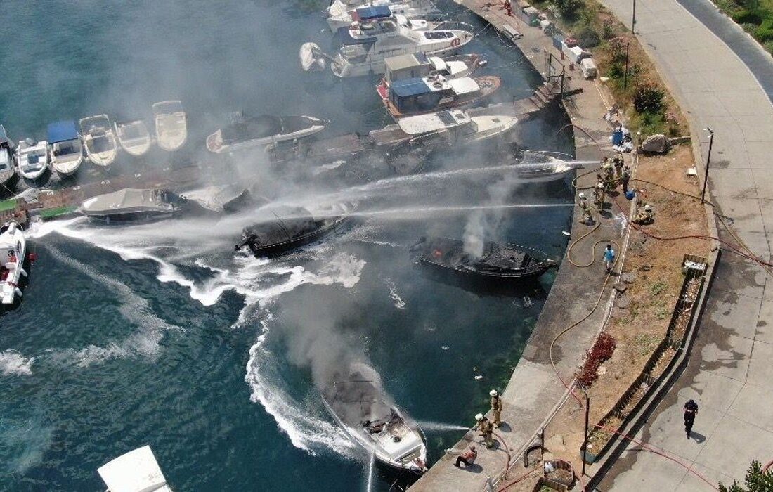 Drogos sahilde yangın