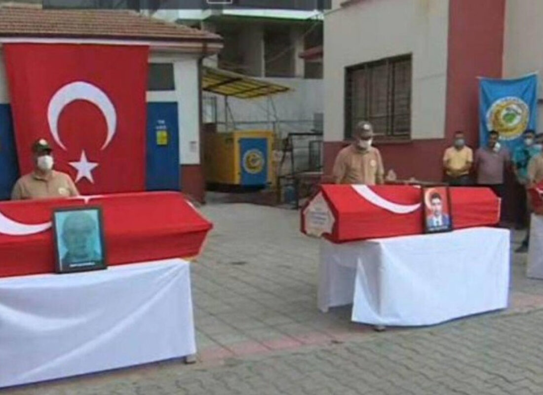 Kahramanmaraş’ta düşen uçağın personeli için tören düzenlendi