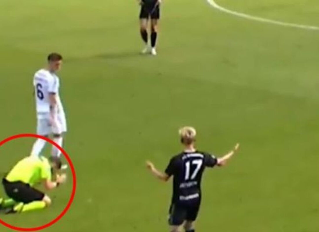 Hakem kahroldu! Kendini yerden yere attı