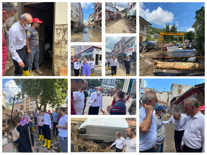 MHP heyetinin felaket bölgesindeki incelemeleri sürüyor