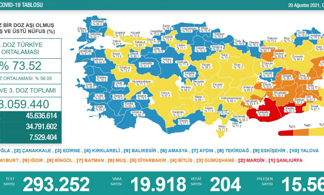 Güncel koronavirüs vaka tablosu paylaşıldı