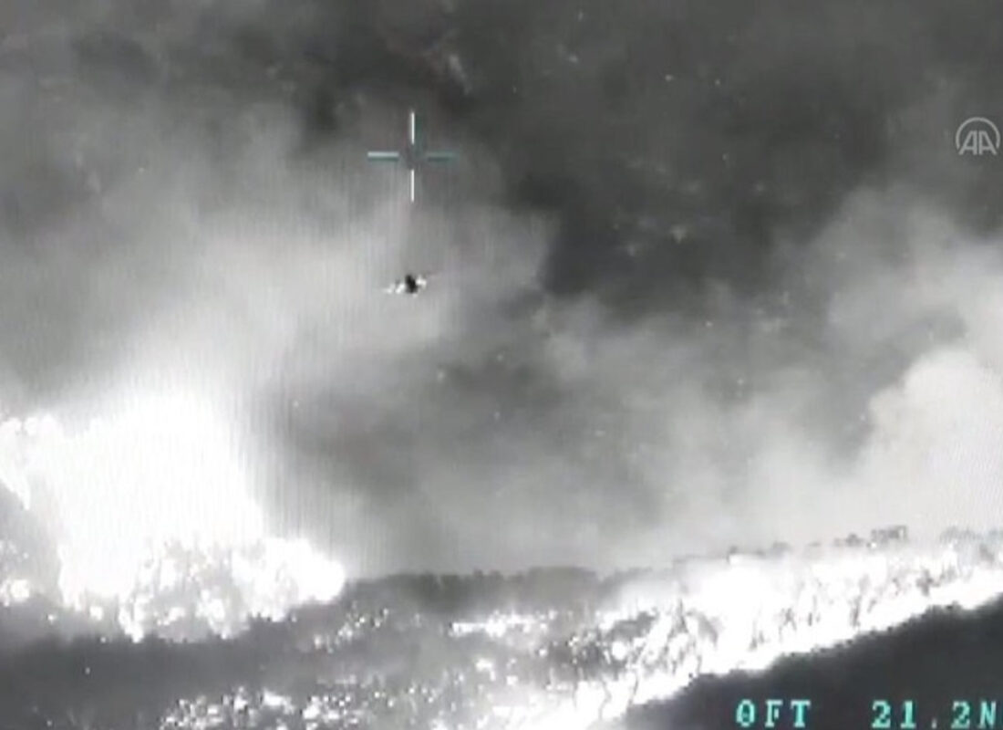 İHA’larla alevlere ”nokta atışı” müdahale