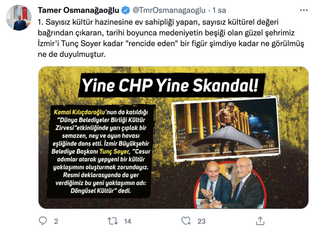 CHP’li belediyenin rezaletine MHP’den sert tepki: İlla edep, illa edep!