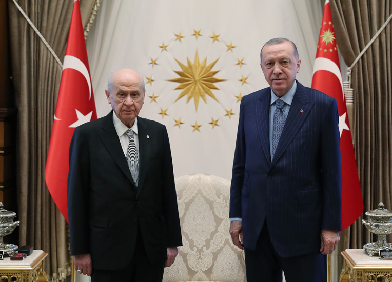 Cumhurbaşkanı Erdoğan ve Başkurt MHP Lideri Bahçeli görüşme gerçekleştirdi