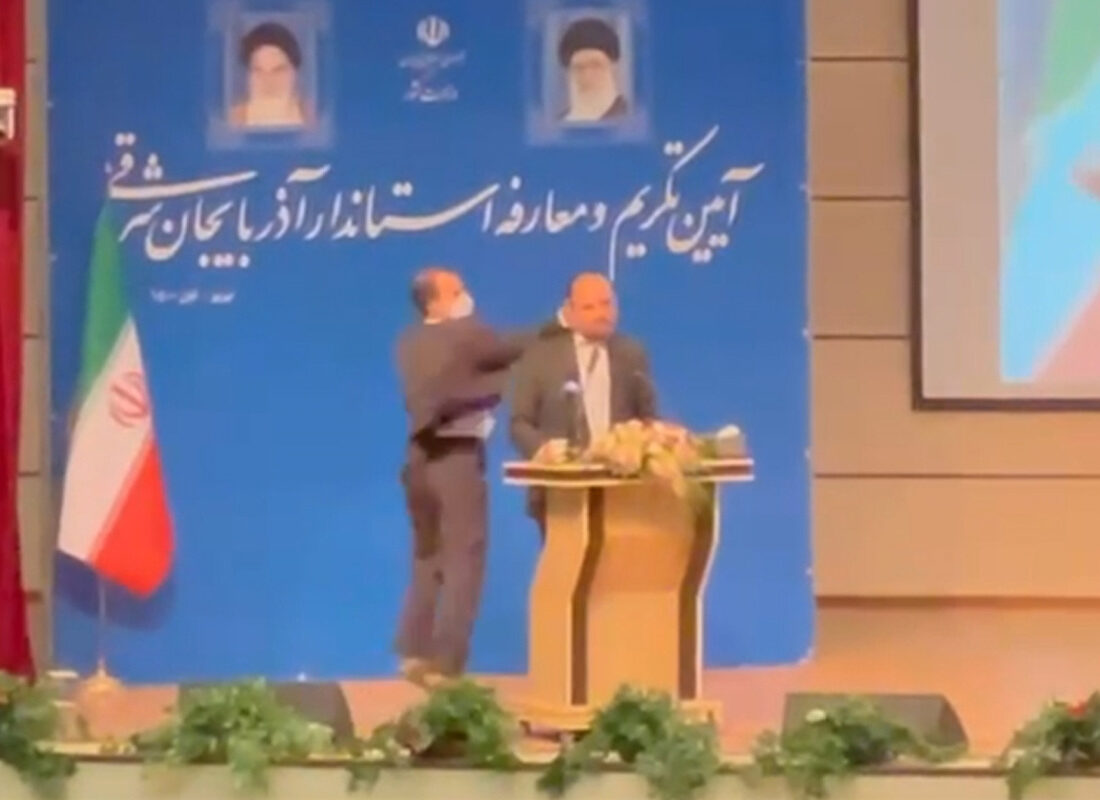 İran’da valiye ‘Türkçe konuş’ tokadı şoku! Ses tüm salonda yankılandı