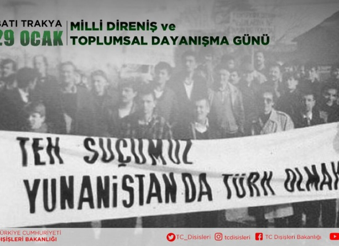 Batı Trakya Türkleri’nin 29 Ocak Milli Direniş Günü