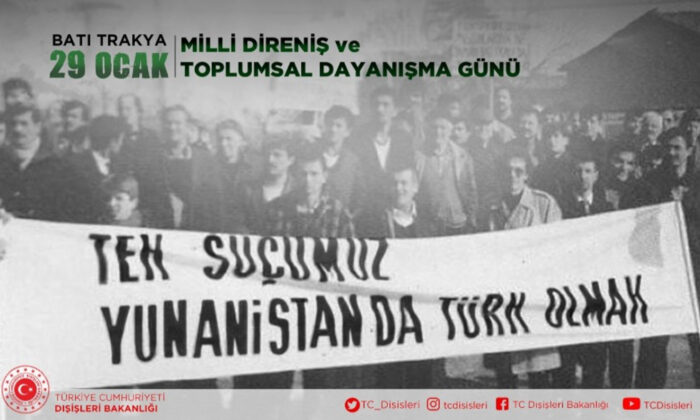 Batı Trakya Türkleri’nin 29 Ocak Milli Direniş Günü