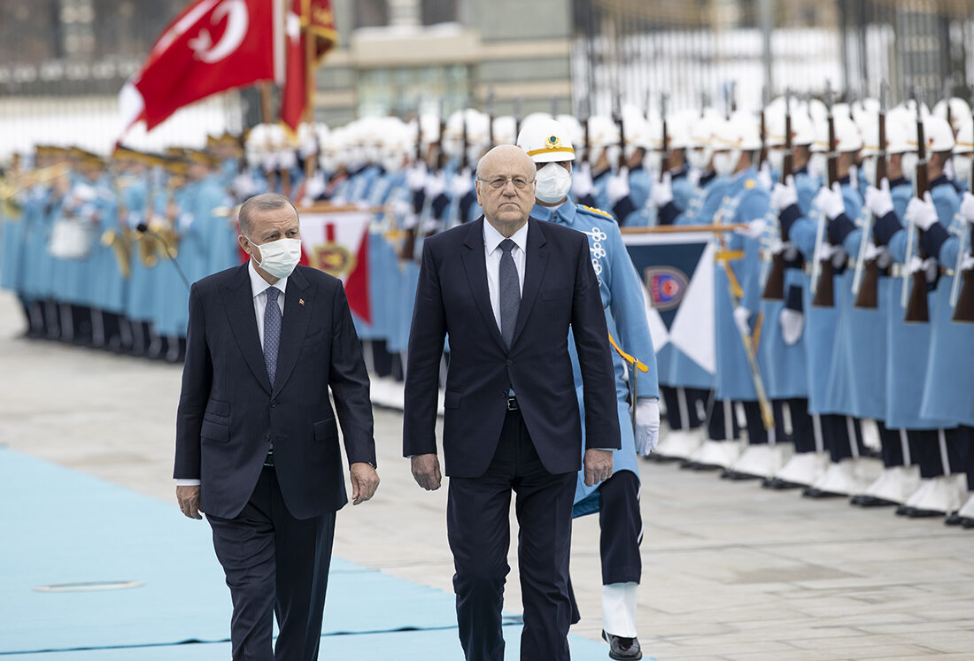 Cumhurbaşkanı Erdoğan, Lübnan Başbakanı Mikati’yi resmi törenle karşıladı