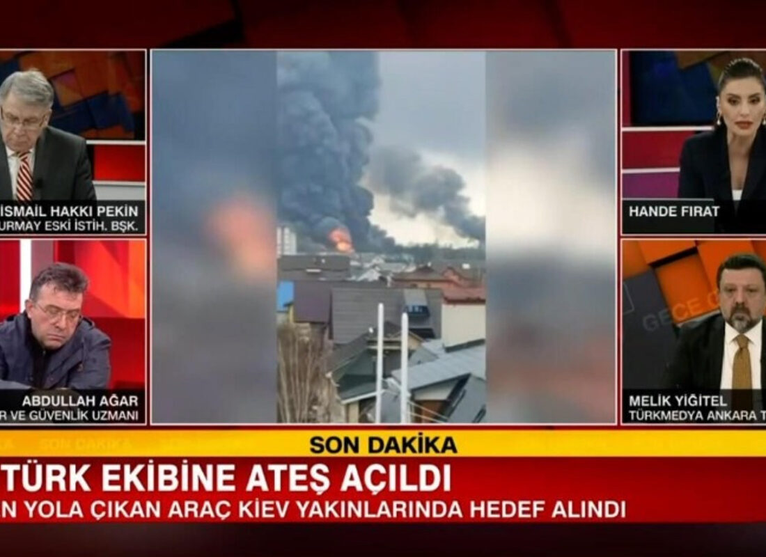 CNN TÜRK ekibine Kiev yakınlarında ateş açıldı