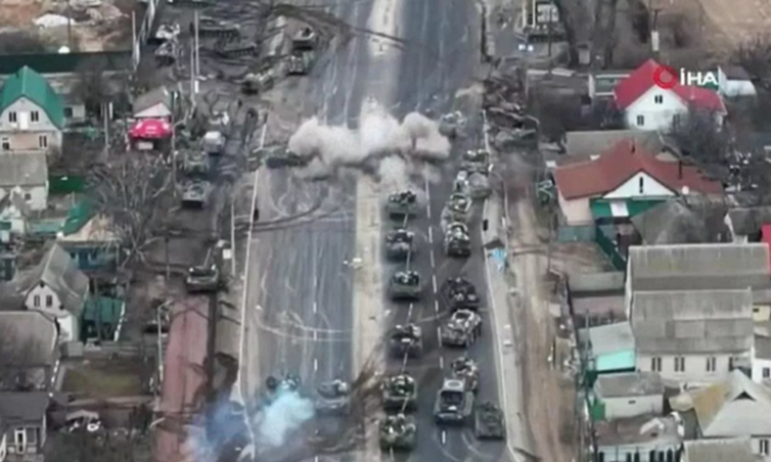 Ukrayna ordusu, Rus tank konvoyunu vurdu