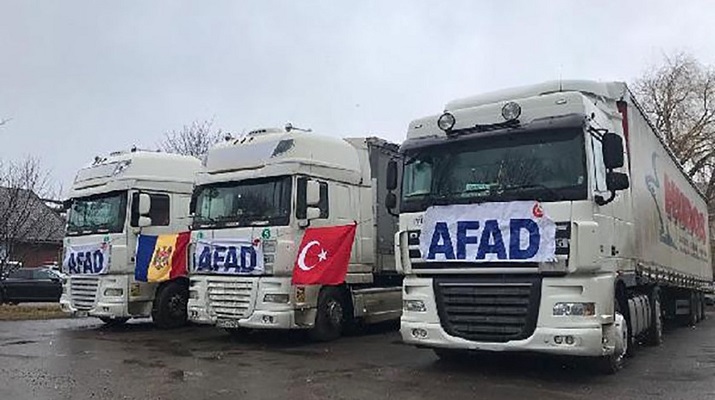 AFAD’ın 8 TIR’lık insani yardımı, Ukrayna ve Moldova’da