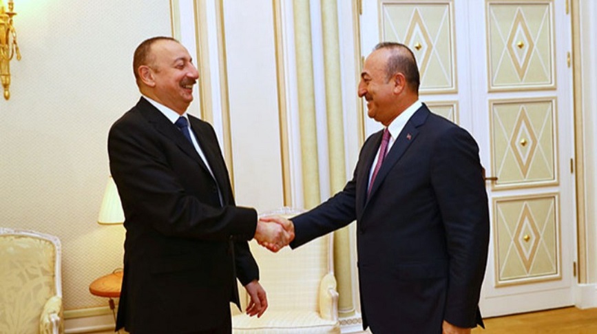Bakan Çavuşoğlu, Azerbaycan Cumhurbaşkanı Aliyev ile görüştü