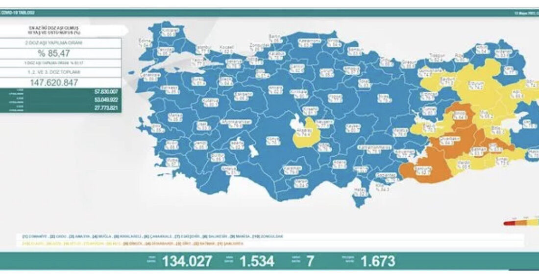 13 Mayıs koronavirüs tablosu belli oldu