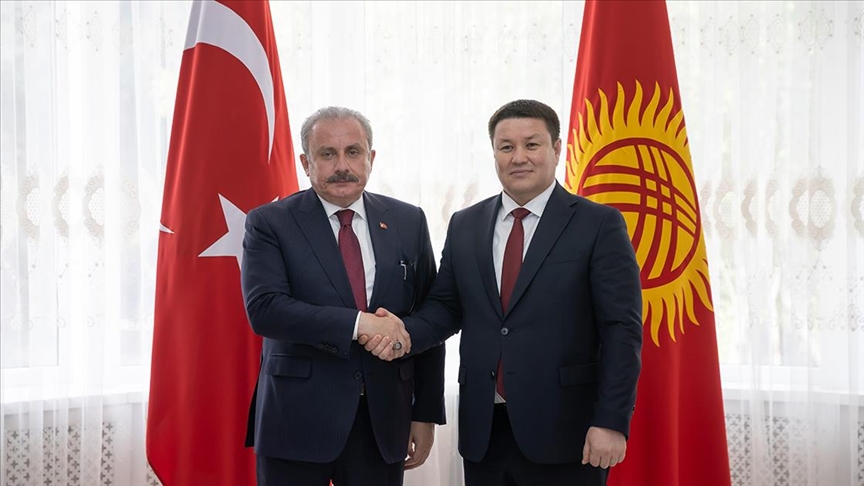 TBMM Başkanı Şentop, Kırgızistan Meclis Başkanı Mamıtov ile görüştü