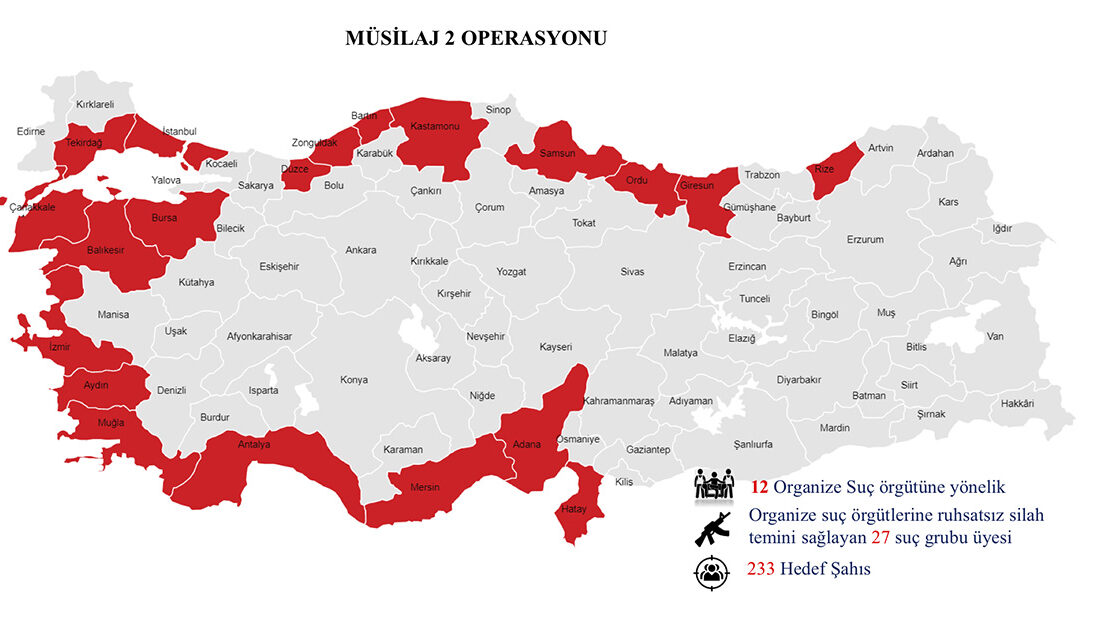 Organize suç örgütlerine yönelik “Müsilaj-2 Operasyonu” başlatıldı